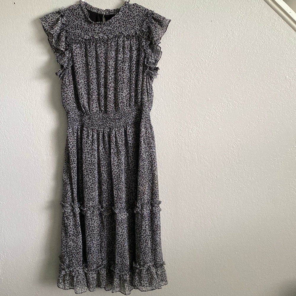 1. State ruffle midi dress